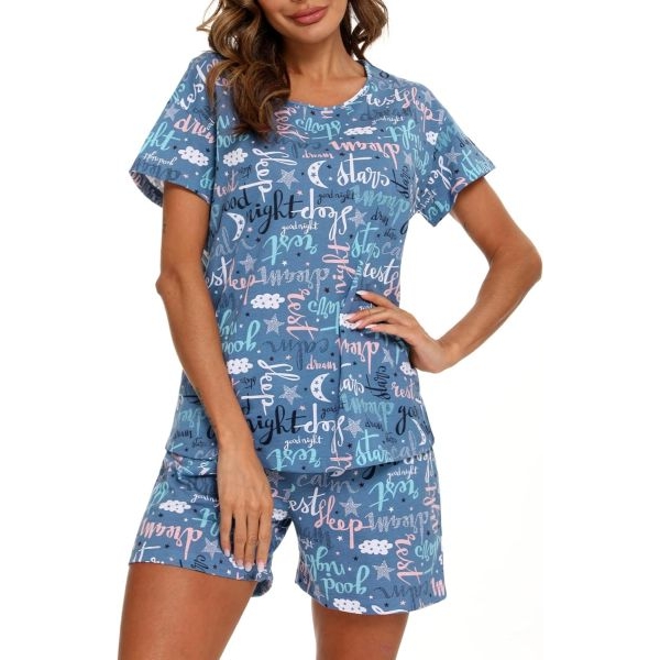 Fancyra Women Printed Elegant Tee and Shorts Sleepwear Pajama Set - Image 4