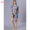 Fancyra Women Printed Round Neck Night suit Pajama Set