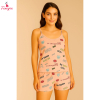 Fancyra Women Printed Sleeveless Night suit Camisole Top and Shorts Pajama Set