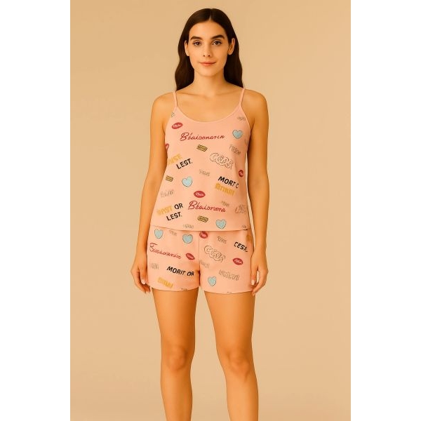 Fancyra Women Printed Sleeveless Night suit Camisole Top and Shorts Pajama Set - Image 5