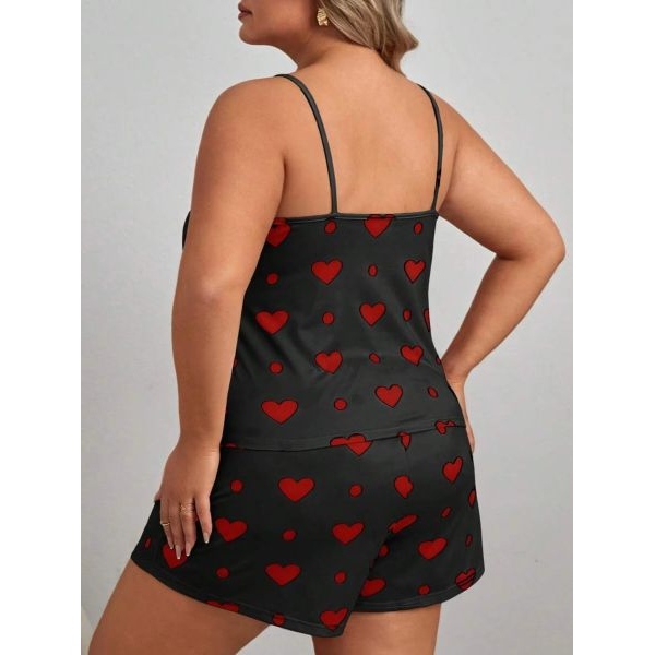 Fancyra Women Printed Top & Shorts Pajama Nightwear Set - Image 3