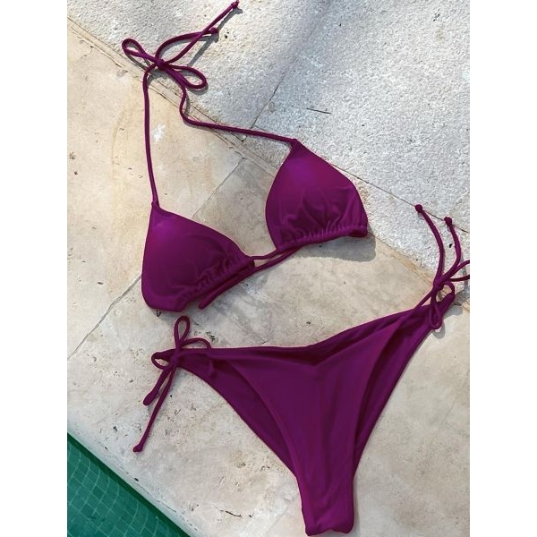 Fancyra Women Purple Non Padded Lingerie Bra Panty Bikini Set - Image 5