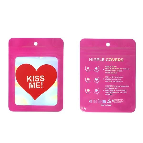 Fancyra Women Red Heart Stick On Nipple Covers - Image 2