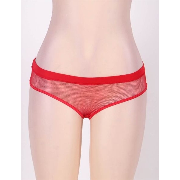 Fancyra Women Red Heart Thong Panty Open Back Design - Image 5
