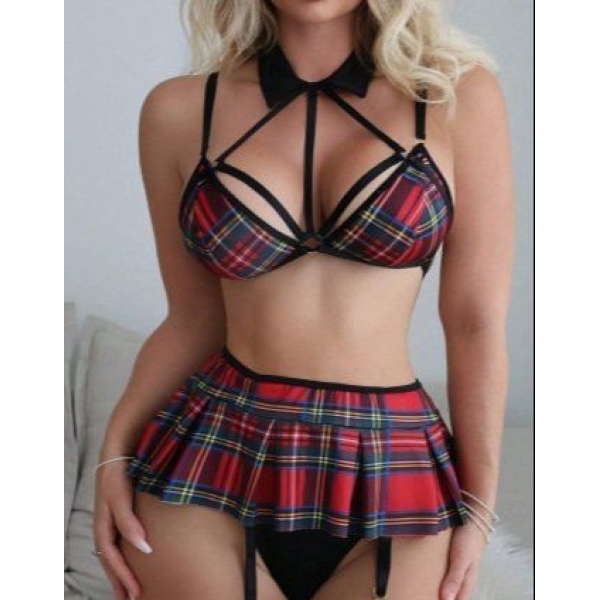 Pleated Mini Skirt Cosplay Intimate Apparel Costume