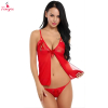 Fancyra Women Red Short Elegant Baby Doll Lingerie With G-String Panty