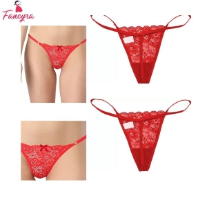 Fancyra Women Red Soft Comfortable Adjustable G-String Panty Thong For Women