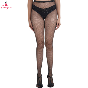 Fancyra Women Rhinestone Sheer Sparkled Pantyhose Stockings