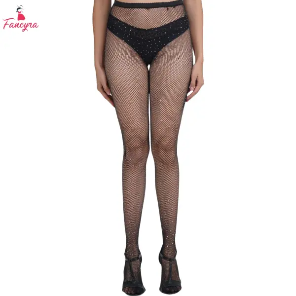 Fancyra Women Rhinestone Sheer Sparkled Pantyhose Stockings