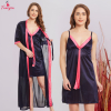 Fancyra Women Romantic Satin Two Piece Set Nighty Nightwear