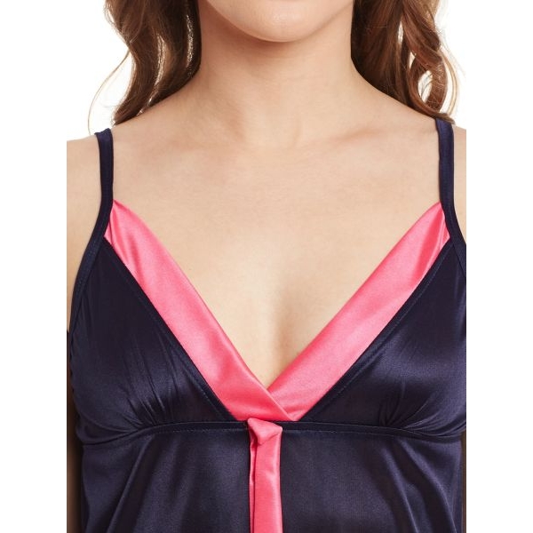 Fancyra Women Romantic Satin Two Piece Set Nighty Nightwear - Image 4
