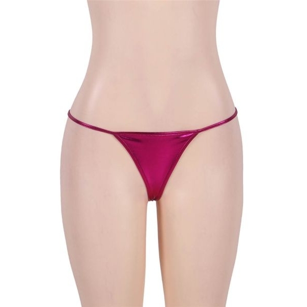 Fancyra Women Rosy Shiny Thong Underwear Panty - Image 5