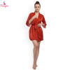 Fancyra Women Satin Above Knee Nightwear Nightdress with Robe