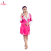 Fancyra Women Satin Nightwear Kimono Robe V Neck Nightdress With Lace Design
