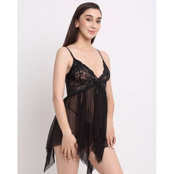 Fancyra Women See Through Adorable Net Lace Nighty Babydoll Lingerie - Image 3