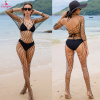 Fancyra Women See Through Black Transparent Hollow Bodystocking Lingerie