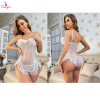 Fancyra Women See Through Cute Ruffle Babydoll Lingerie Dress