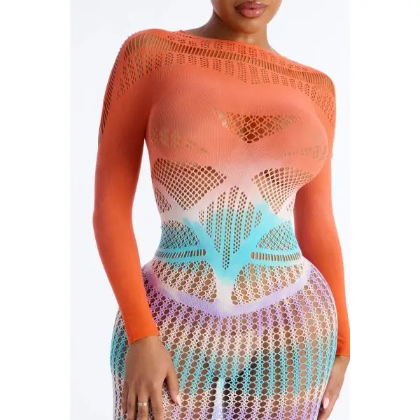 Fancyra Women See Through Hot Bodystocking Lingerie Bodycon Style Dress - Image 4