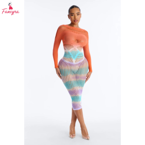 Fancyra Women See Through Hot Bodystocking Lingerie Bodycon Style Dress
