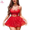 Fancyra Women See Through Soft Net Lace Babydoll Lingerie Nightwear For Honeymoon