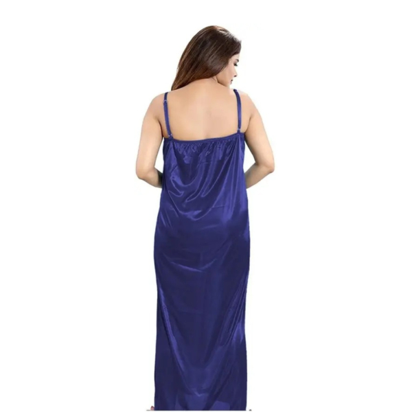 Fancyra Women Set Of 4 Night dress Night Wear Solid Satin Nighty Gown - Image 2