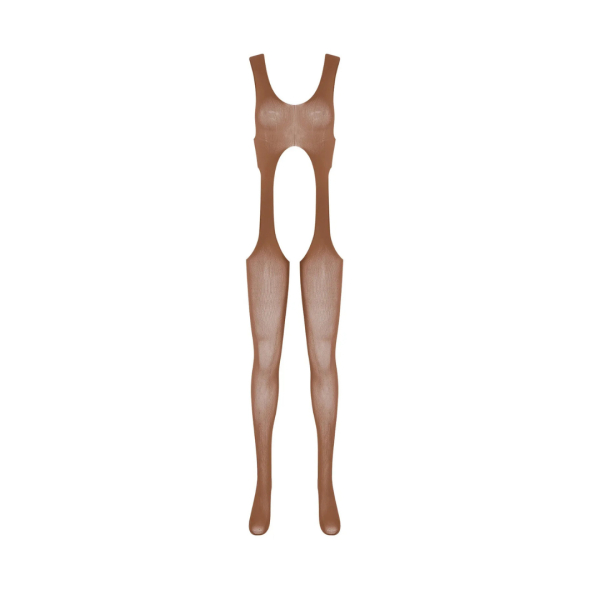 Fancyra Women Sheer Brown One Piece Bodystocking Lingerie - Image 5