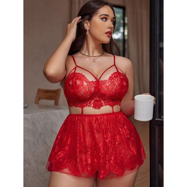 Fancyra Women Sheer Mesh See Through Hot Babydoll Lingerie - Image 3