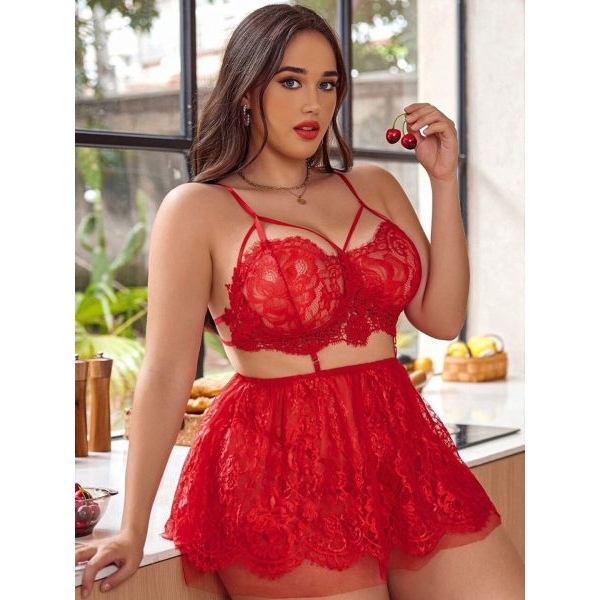 Fancyra Women Sheer Mesh See Through Hot Babydoll Lingerie - Image 4