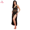 Fancyra Women Sheer Self Design Long Nightwear Baby Doll Lingerie