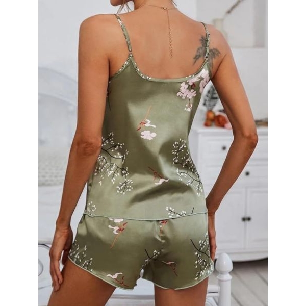 Fancyra Women Sleeveless Floral Printed Night Suit Pajama Set - Image 4