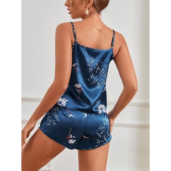 Fancyra Women Sleeveless Printed Elegant Sleepwear Pajama Set - Image 5