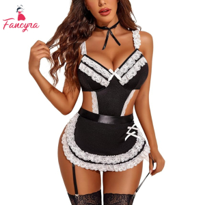 Fancyra Women Soft Babydoll Nightwear Lingerie Honeymoon Valentine Nightdress