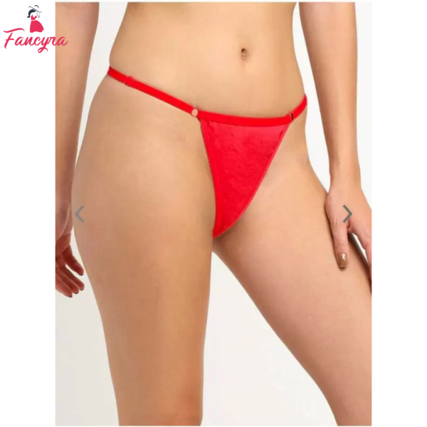 Fancyra Women Soft Comfortable Red Adjustable G-String Thong Panty For Women - Image 2