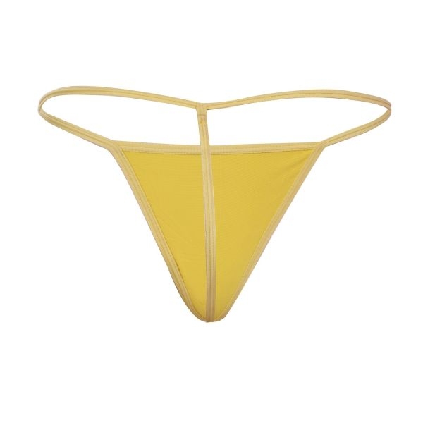Fancyra Women Soft Comfortable Yellow G-String Thong Panty - Image 2