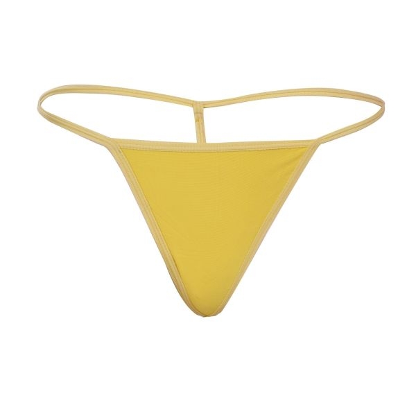 Fancyra Women Soft Comfortable Yellow G-String Thong Panty - Image 3