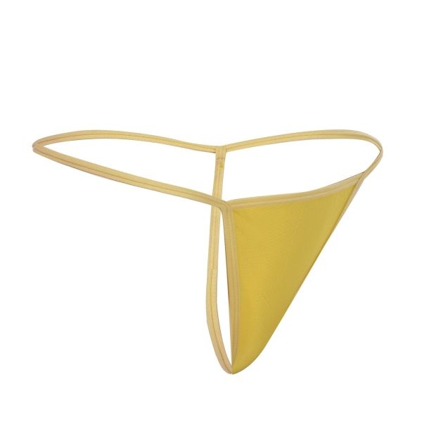 Fancyra Women Soft Comfortable Yellow G-String Thong Panty - Image 4