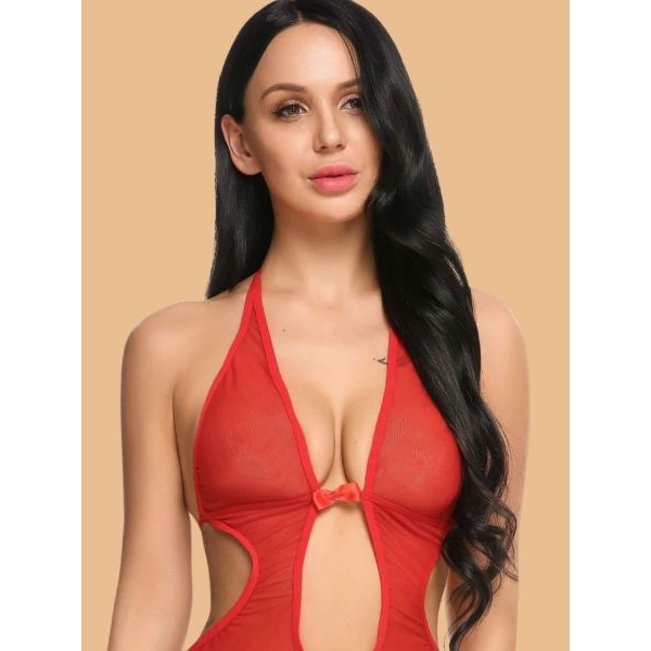 Fancyra Women Soft Net Transparent Baby doll Lingerie Dress Nightwear - Image 5