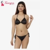 Fancyra Women Soft Non Padded Bra Panty Lingerie Set For Honeymoon Bridal Set Swimwear Bikini Set Free Size Black Color
