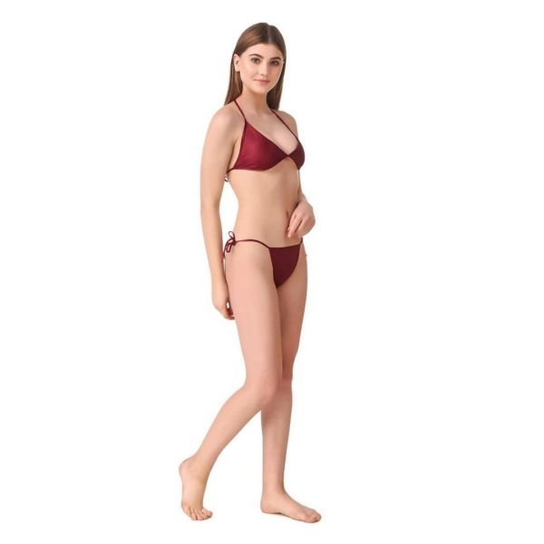 Fancyra Women Soft Non Padded Bra Panty Lingerie Swimwear Bikini Set Free Size - Image 2