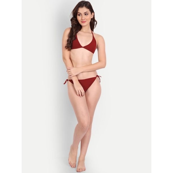 Fancyra Women Soft Non Padded Bra Panty Lingerie Swimwear Bikini Set Free Size - Image 2