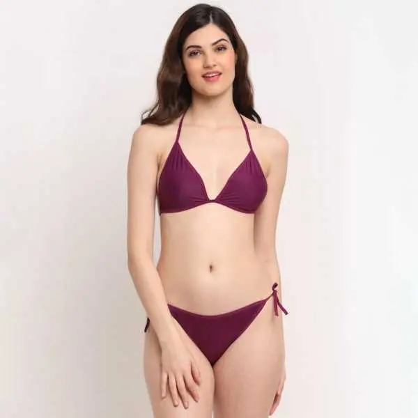 Fancyra Women Soft Non Padded Bra Panty Lingerie Swimwear Bikini Set Free Size - Image 3