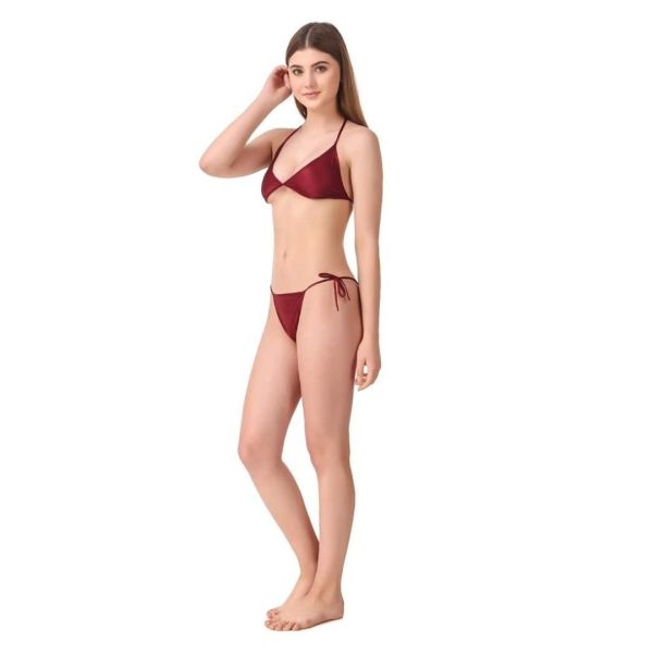Fancyra Women Soft Non Padded Bra Panty Lingerie Swimwear Bikini Set Free Size - Image 3