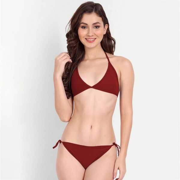 Fancyra Women Soft Non Padded Bra Panty Lingerie Swimwear Bikini Set Free Size - Image 3