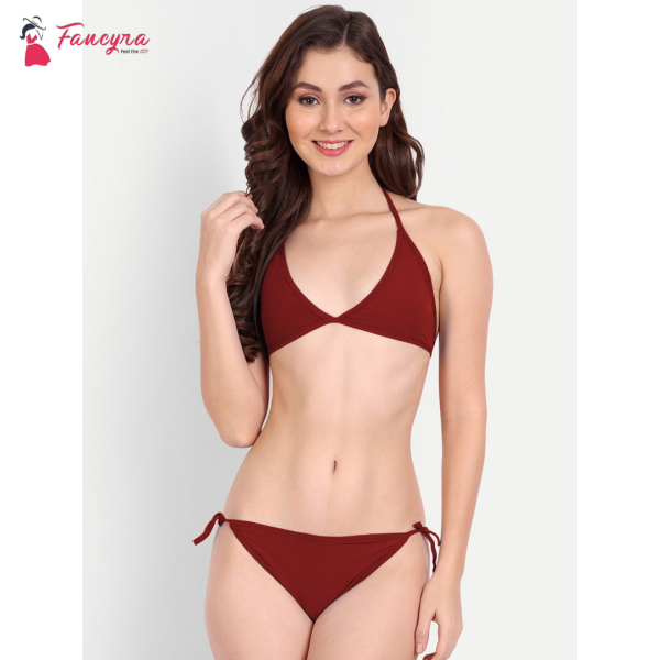 Fancyra Women Soft Non Padded Bra Panty Lingerie Swimwear Bikini Set Free Size - Image 4
