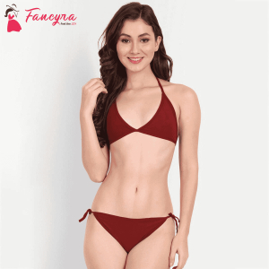 Fancyra Women Soft Non Padded Bra Panty Lingerie Swimwear Bikini Set Free Size