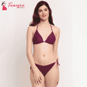 Fancyra Women Soft Non Padded Bra Panty Lingerie Swimwear Bikini Set Free Size