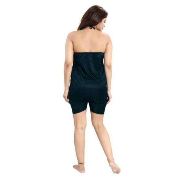 Fancyra Women Solid Satin Night Wear Nighty dress with Pajama and Bikini Sets - Image 5