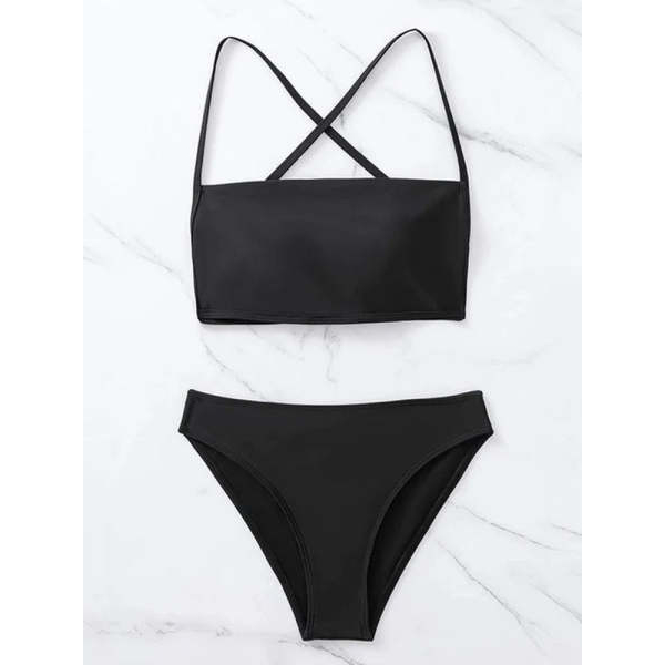 Fancyra Women Solid Sexy Tube Top High Waist Bra And Panty Bikini Lingerie Set - Image 5
