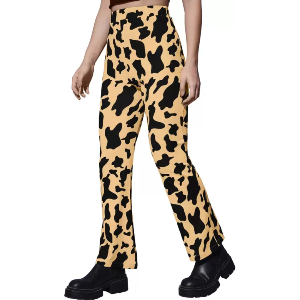 Fancyra Women Stretchable Beige Animal Print Lycra Pant - Image 2