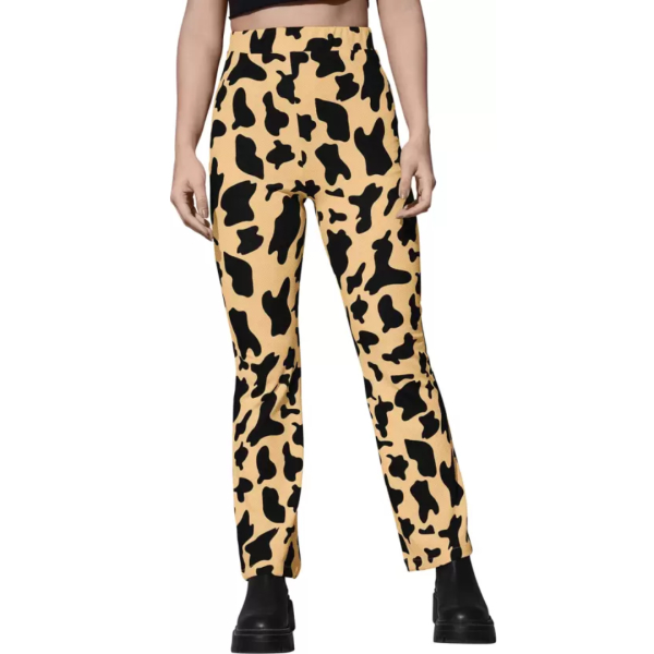 Fancyra Women Stretchable Beige Animal Print Lycra Pant - Image 5